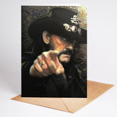 Lemmy Lounge Greeting card by Chris Tutty